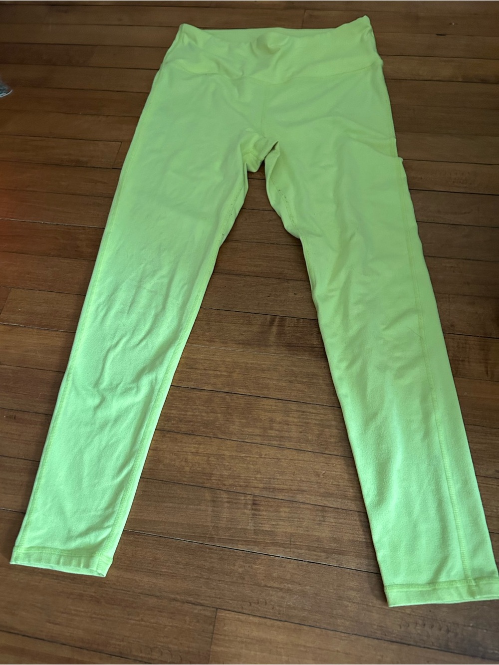 MONO B Neon Lime Active Leggings size large